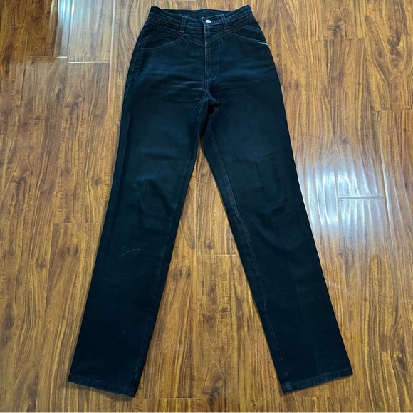 Vintage Rockies Rocky Mountain Black Western Jeans size 28 Long - Picture 1 of 9